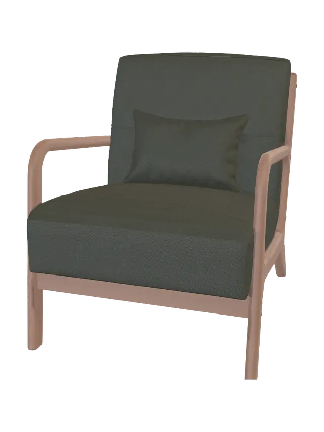 Mid Century Accent Chair Upholstered - Premium 3D model, vytvořený pomocí AI