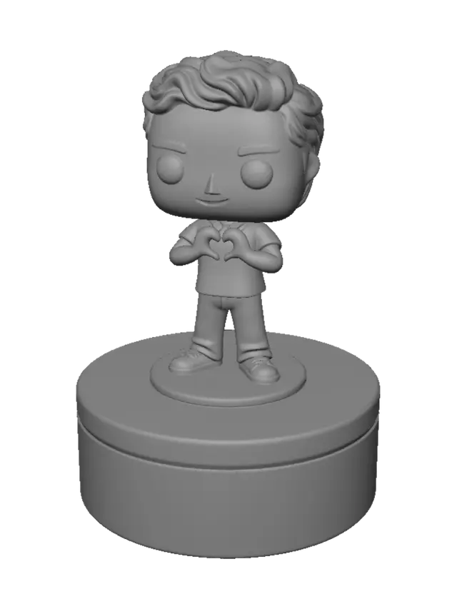 3D model for Heart Hands Funko Pop in Blue
