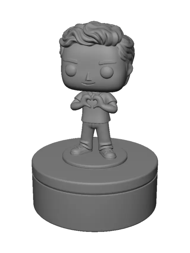 3D model for Heart Hands Funko Pop in Blue