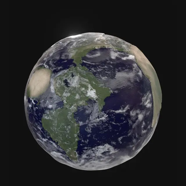 3D model for Earth Over the Americas