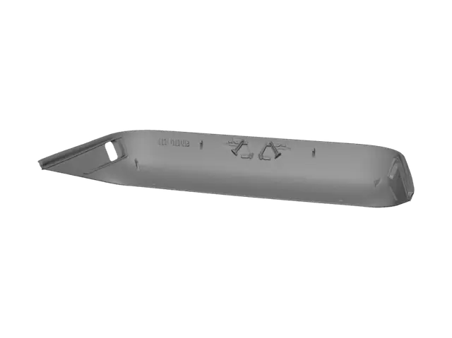 3D model for Curved black plastic trim piece