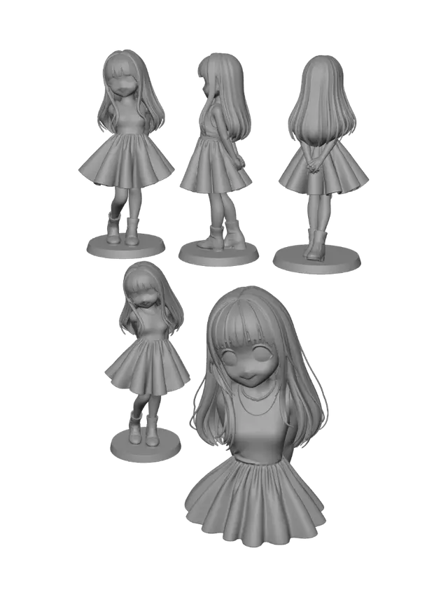 3D model for Midnight in a Black Dress