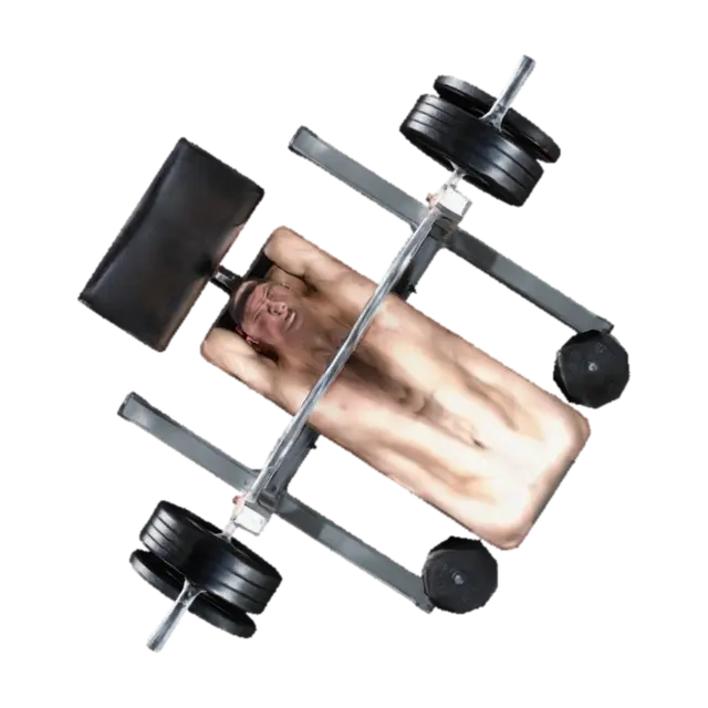 Generate a bench press - Weightlifting 3D model, vytvořený pomocí AI