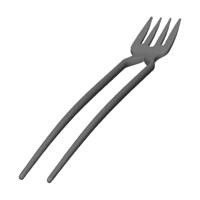 3D model for Orange plastic fork