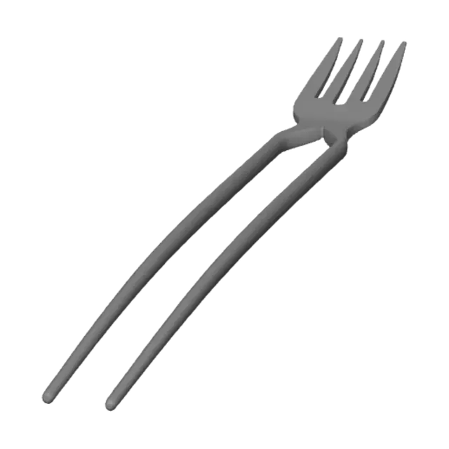 3D model for Orange plastic fork
