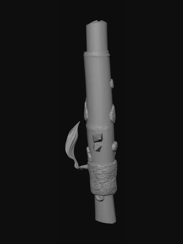 3D model for 生成一根得了甘蔗红腐病的甘蔗