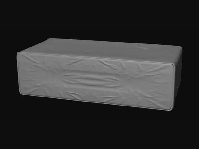 3D model for Blue Border Red Rectangle