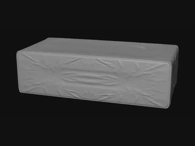 3D model for Blue Border Red Rectangle