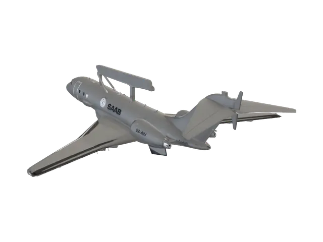 3D model for Saab Aircraft Above the Clouds