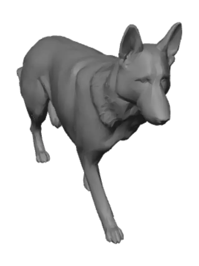 3D model for German Shepherd Portrait