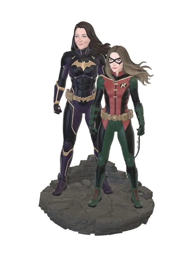 Gotham Guardians - Caped 3D model, vytvořený pomocí AI