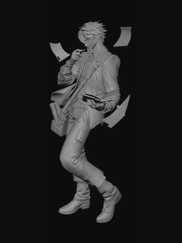 3D model for Crimson Archivist