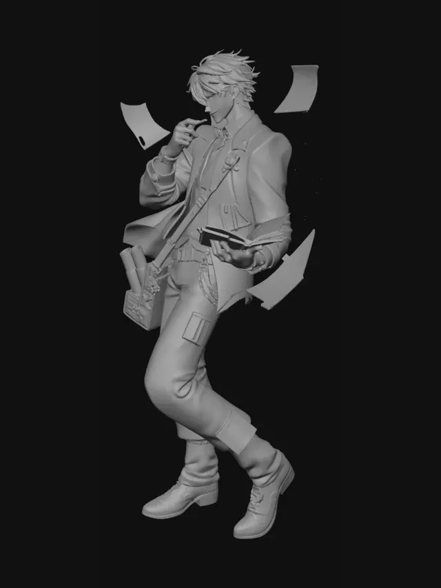 3D model for Crimson Archivist