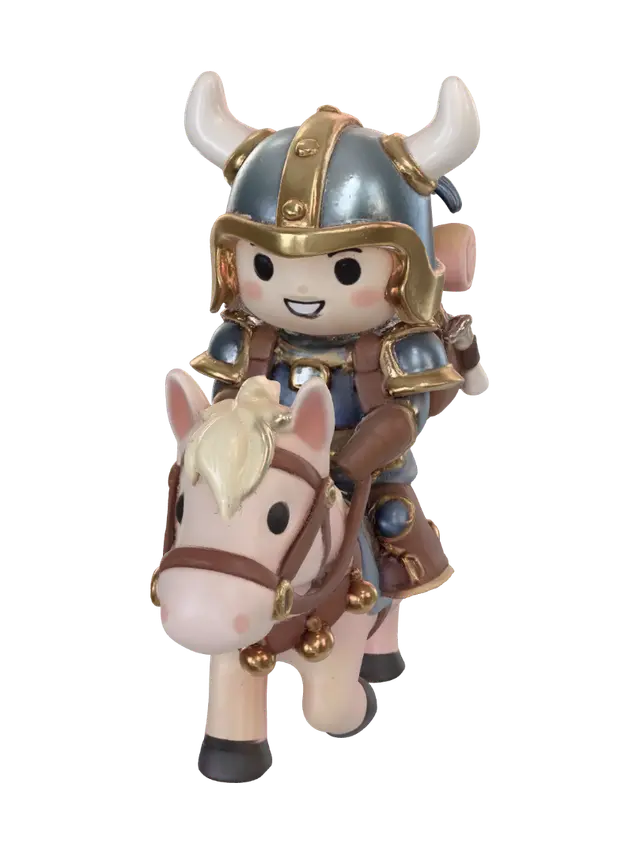 Little Knight on a Pony 3D model, vytvořený pomocí AI