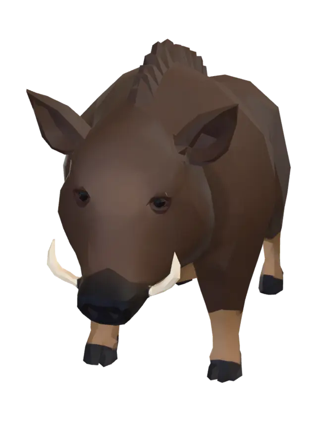 3D model for Faceted Wild Boar