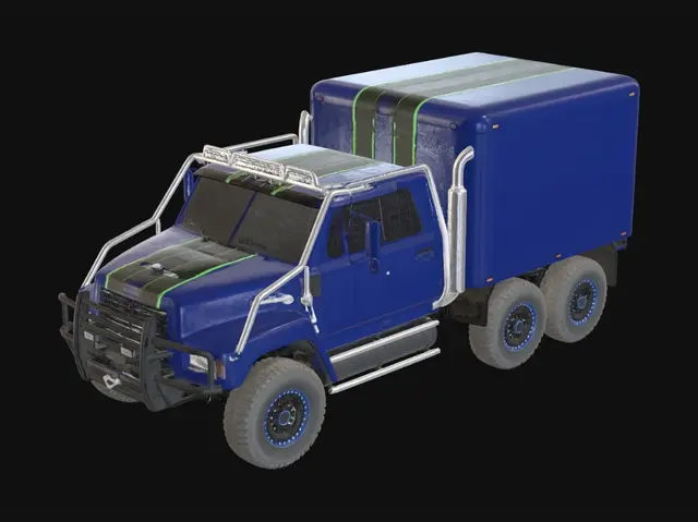 3D model for Blue Desert Expedition Truck