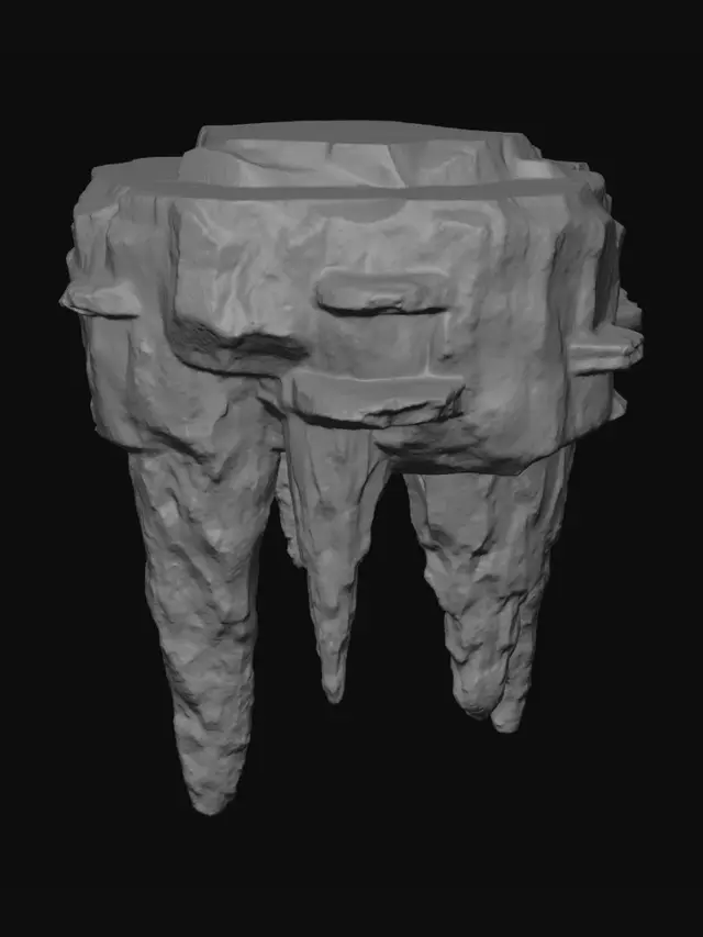 3D model for Three Stalactites