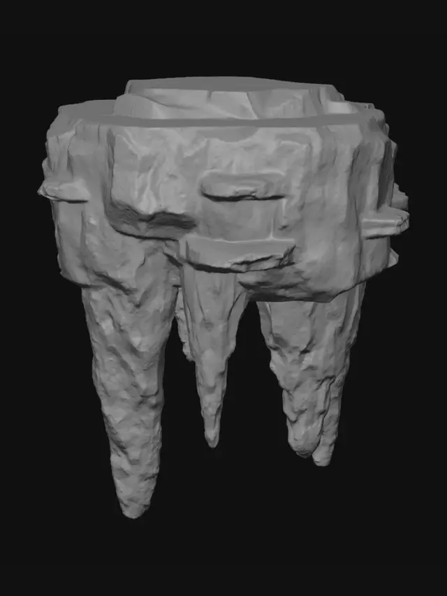 3D model for Three Stalactites