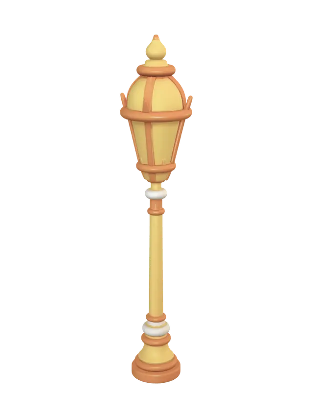 3D model for Golden Street Lamp