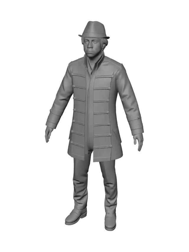 3D model for Gold-Braided Parade Coat