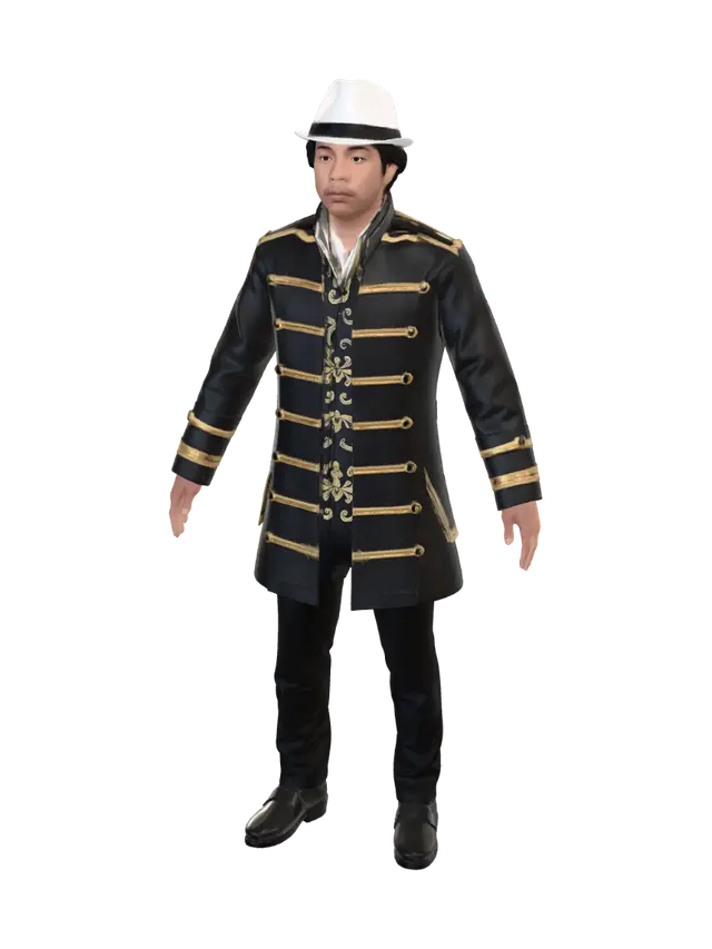 3D model for Gold-Braided Parade Coat