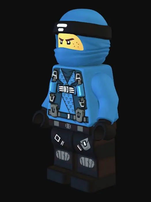 3D model for Blue Lego Ninja