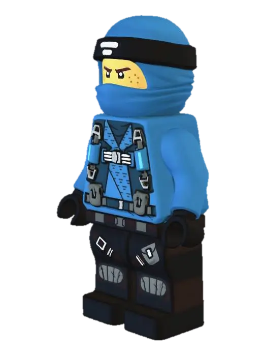 Blue Lego Ninja - Ninjago 3D model, vytvořený pomocí AI