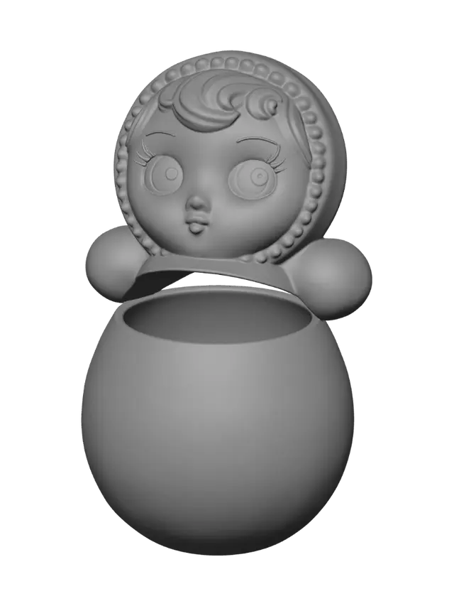 3D model for Doll Face Egg Cup