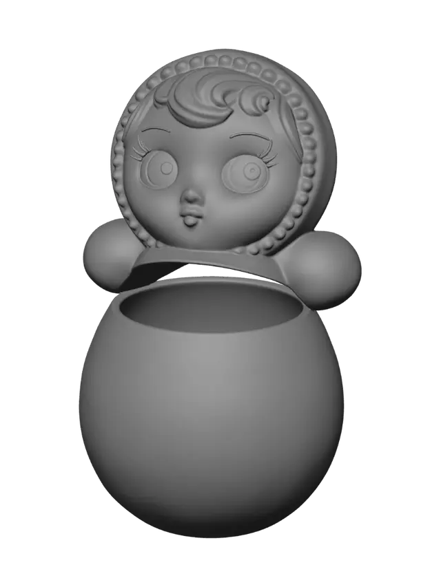 3D model for Doll Face Egg Cup