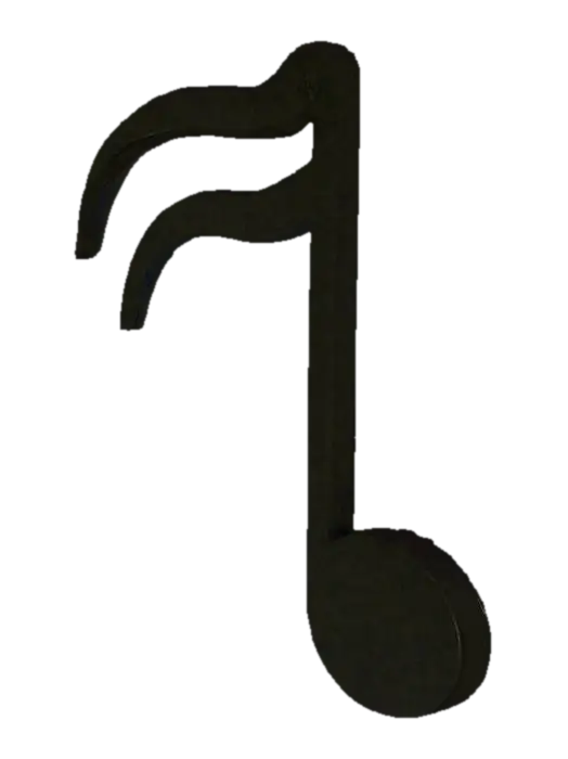 Musical Note Icon 3D-model, gegenereerd door AI