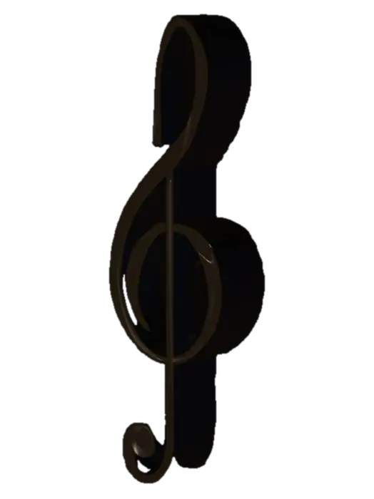 Treble Clef Icon - Note 3D-model, gegenereerd door AI