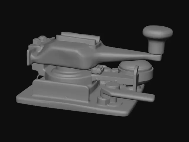 3D model for Vintage brass control lever