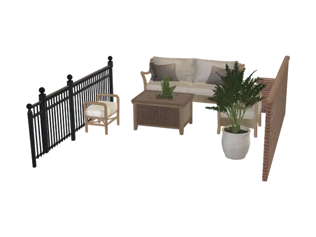 3D model for Cozy Evening Patio Lounge