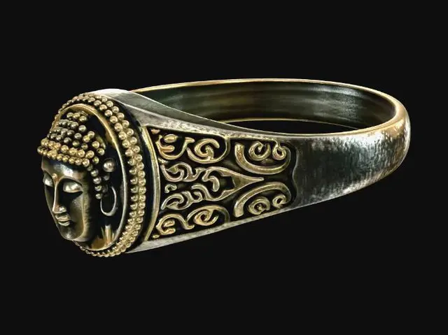 3D model for Golden Buddha Ring