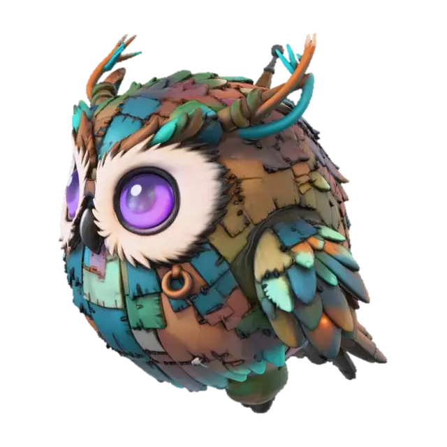 3D model for Patchwork Owl