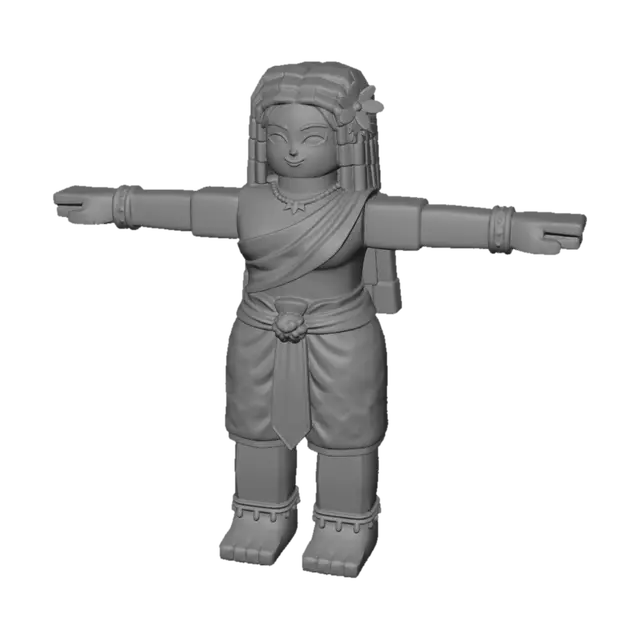 3D model for Cracked Jade Goddess