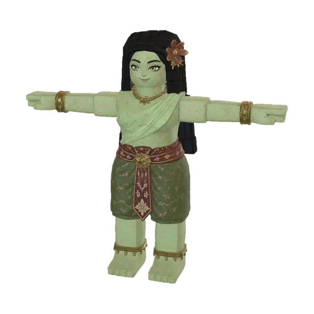 3D model for Cracked Jade Goddess