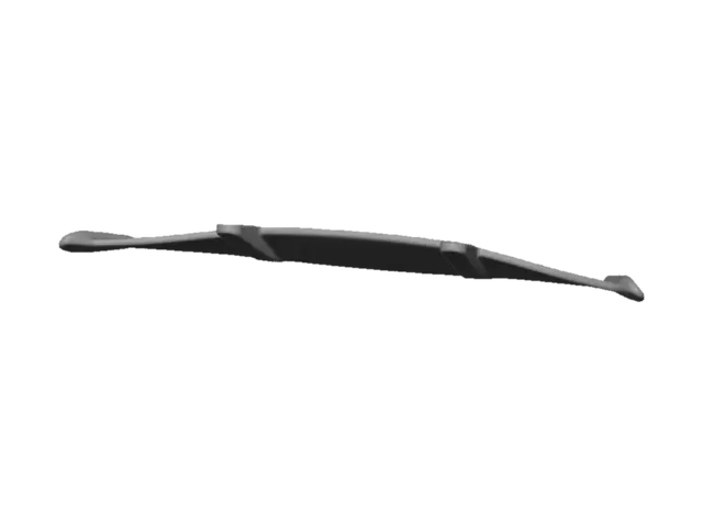3D model for Curved carbon fiber rear spoiler