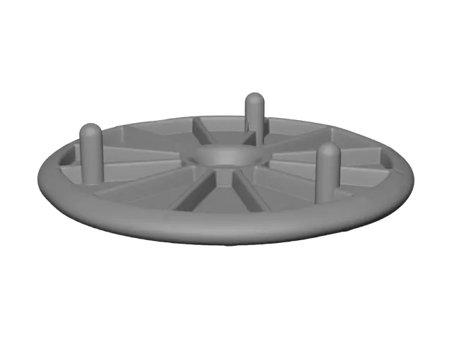 3D model for Black Plastic Spoked Wheel