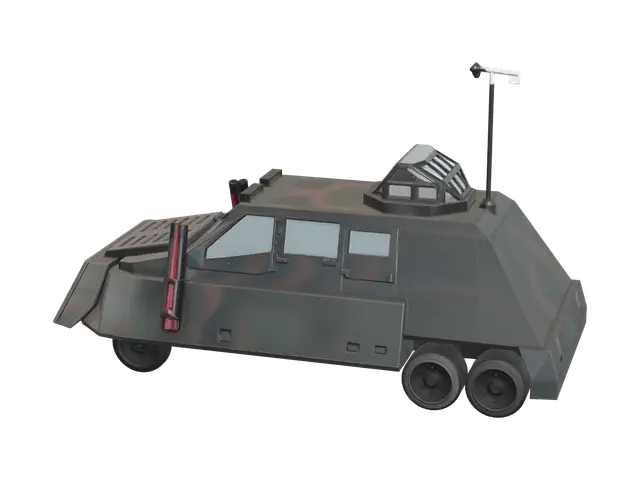 Weathered Tiv 2 - Segments-3D-modell, genererad av AI