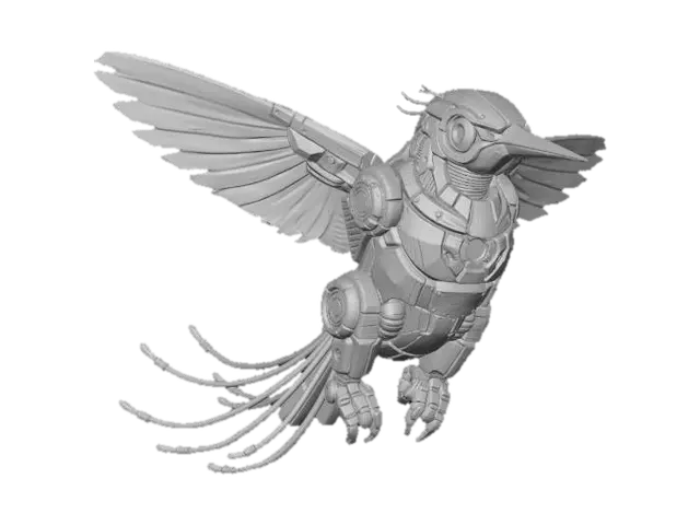 3D model for Mecha Neon Raven
