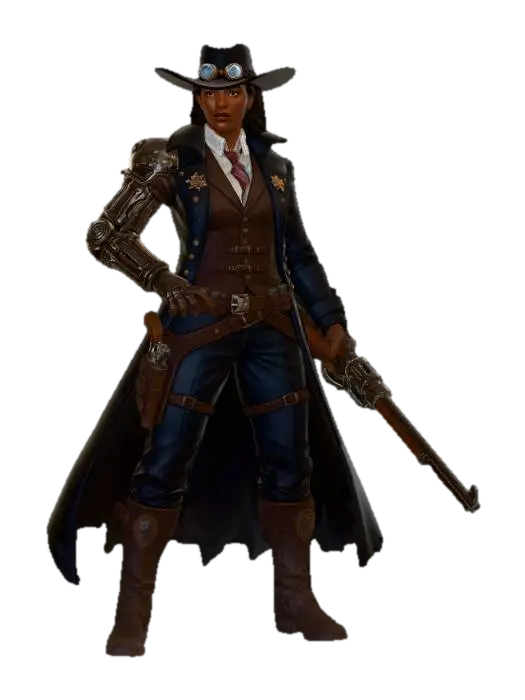Dustbound Gunslinger - Wildwest 3D model, vytvořený pomocí AI