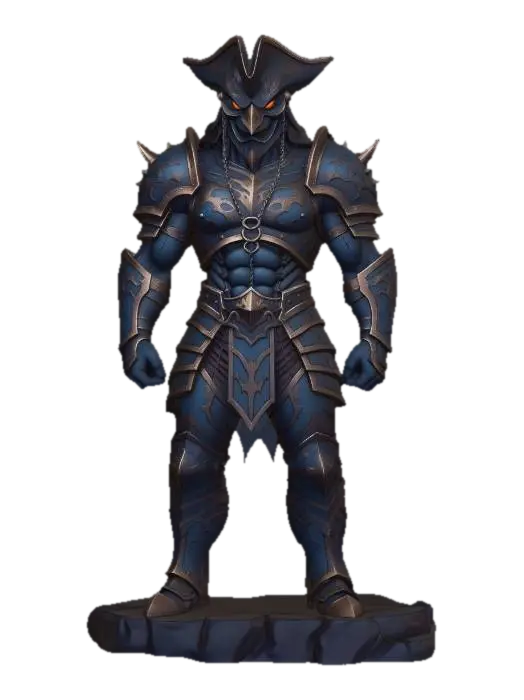 Azure Wraith Knight - Lilac 3D model, vytvořený pomocí AI