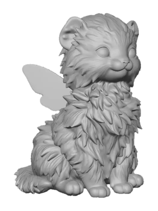 3D model for Pastel Winged Kitten