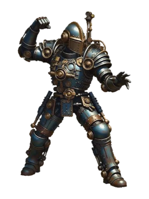 Brassbound Colossus - Fantasycreature 3D model, vytvořený pomocí AI