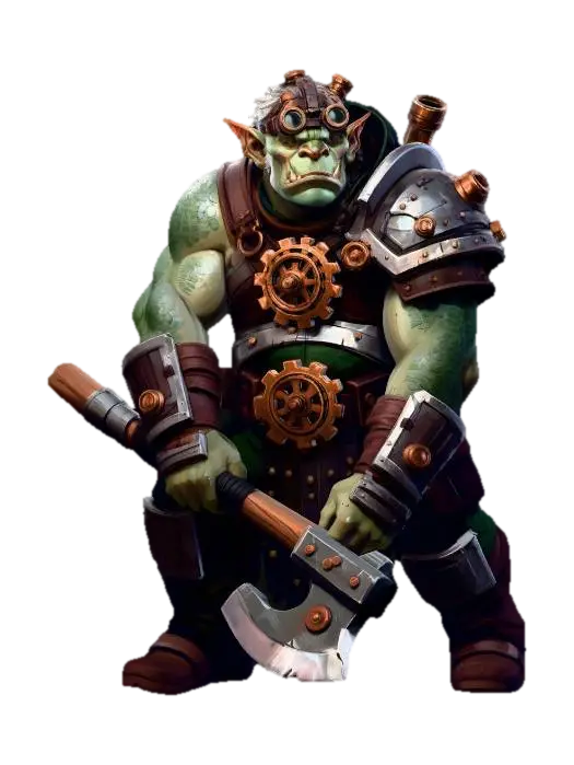 Gearforged Warlord - No 3D model, vytvořený pomocí AI