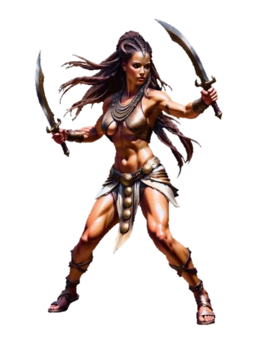 Twin Blades of the Sands - Swords 3D model, vytvořený pomocí AI