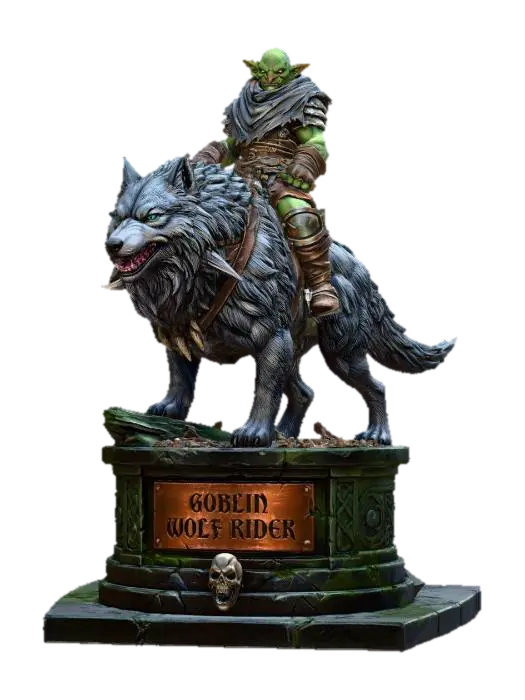 Goblin Wolf Rider - Midrange AI 생성 3D 모델