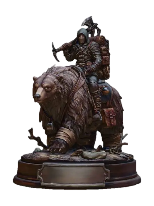 Bearbound Ranger 的 AI 生成 3D 模型