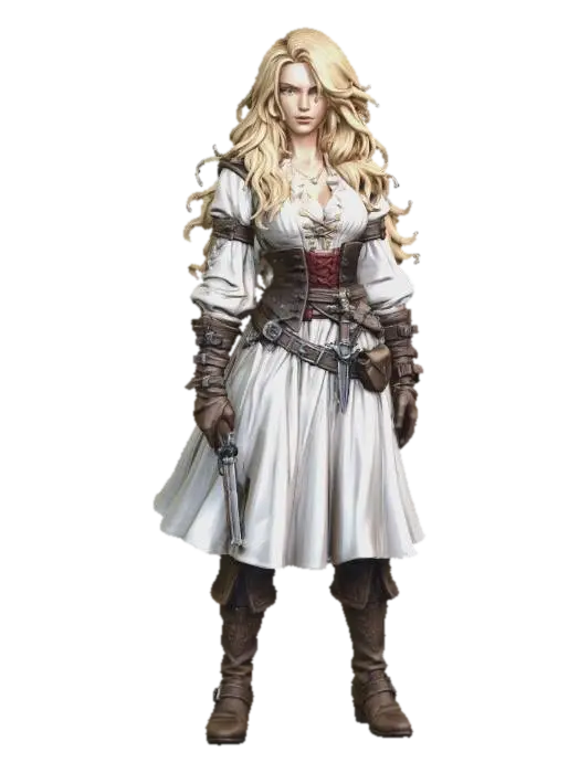 The White Corsair 3D model, vytvořený pomocí AI